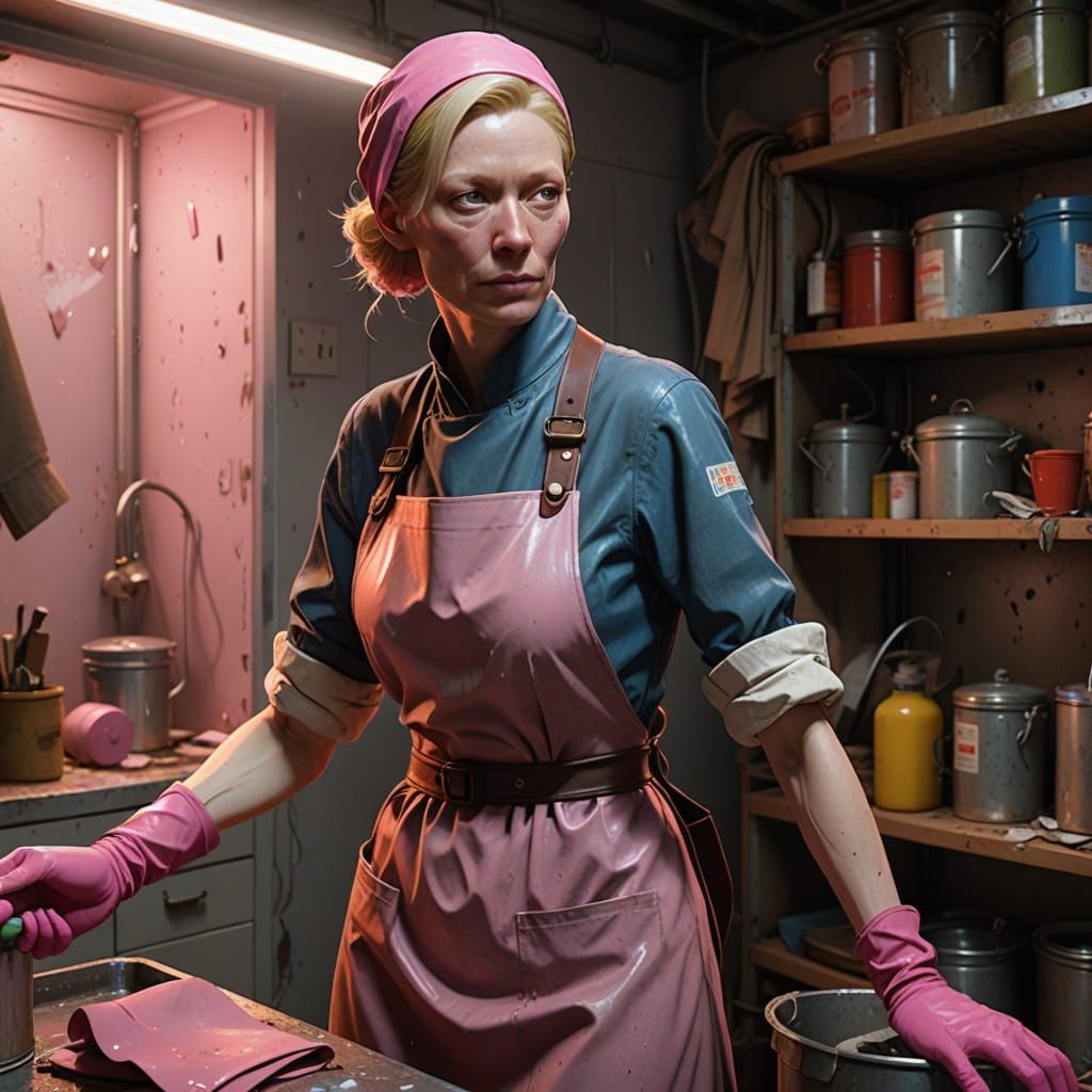 Elegant Charwoman in a Humble Abode