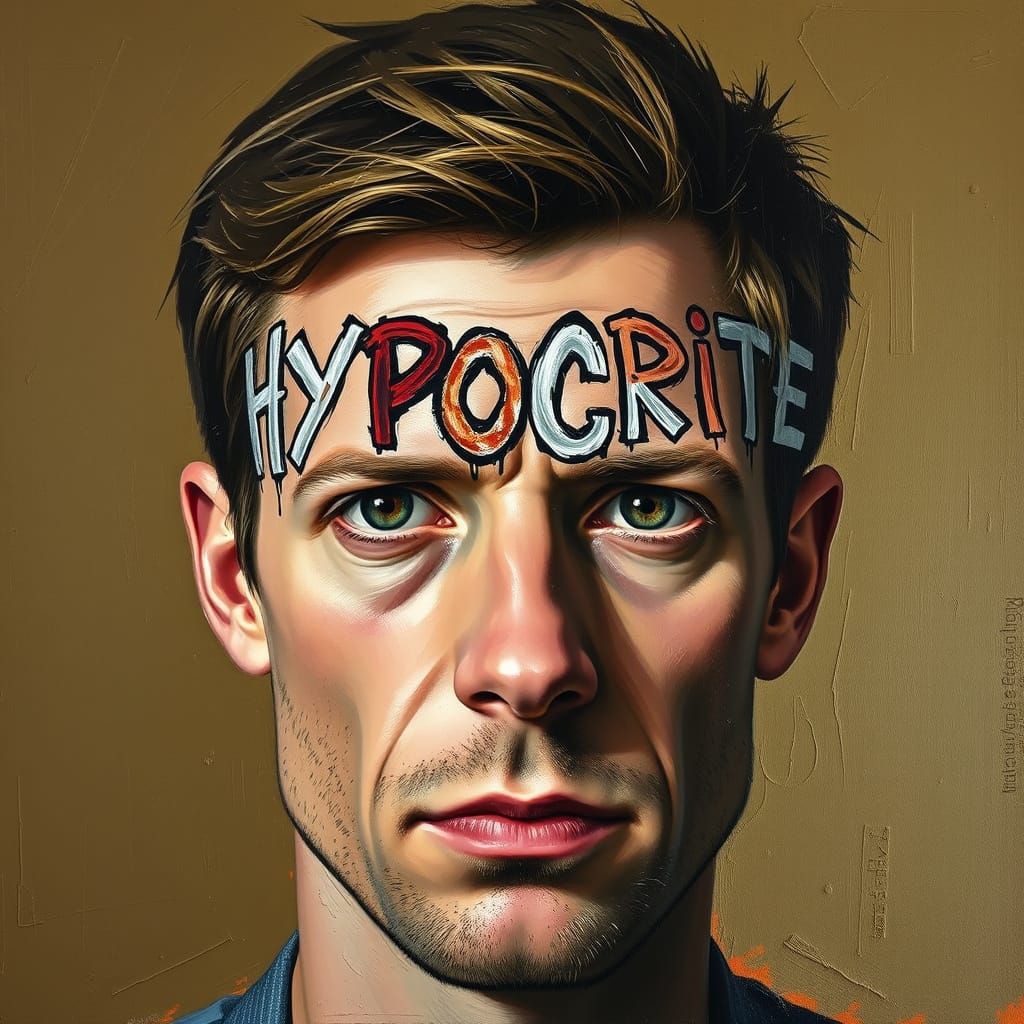 Introspective Portrait of a Hypocrite in Earthy Tones