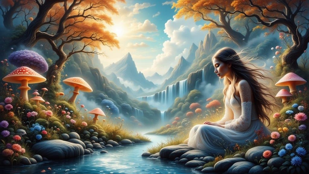 Enchanted Forest Sanctuary in Soft Golden Light