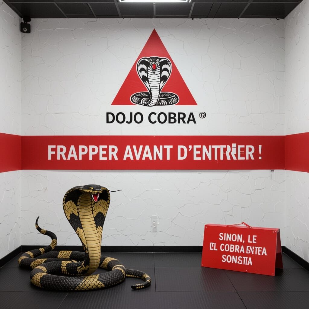 Cobra Dojo: Futuristic Illustration in Decorative Style