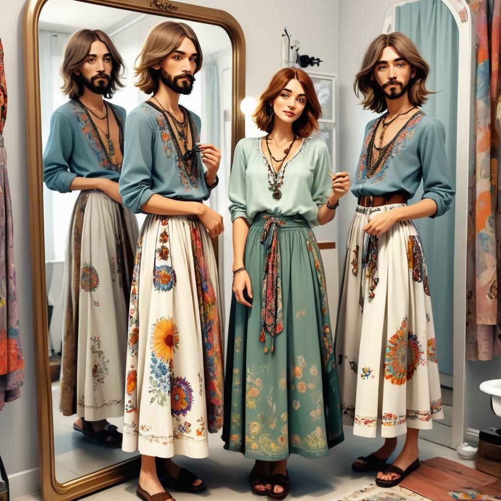 Boys in Skirts: Cartoonish Gonzo Art in Girls' Room