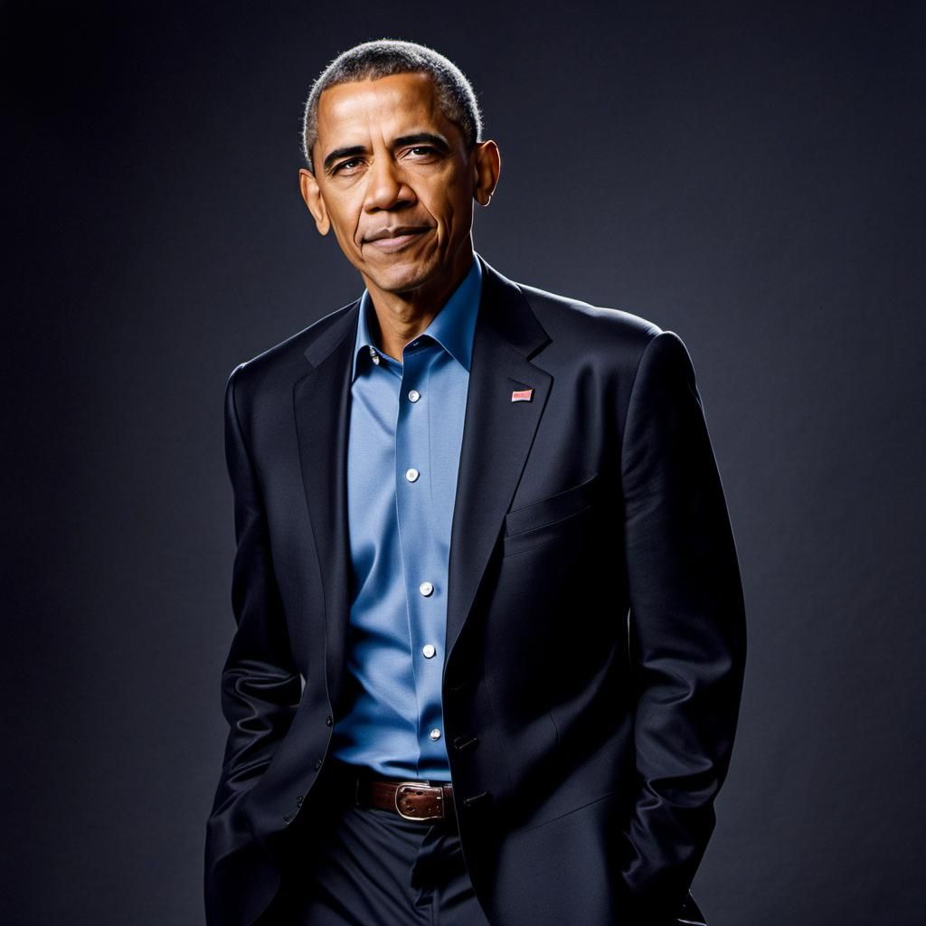 Flawless Portrait of Barack Obama in Professional Photograph