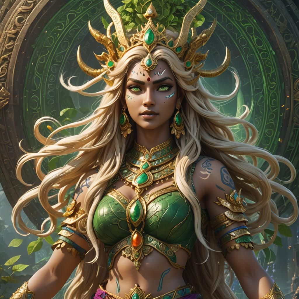 Gigantic Four-Armed Princess Shiva: Fantasy Concept Art