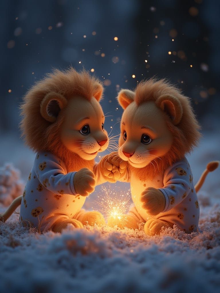 Quantum Dots and Semiconductor Nanocrystals Light Up Romping Baby Lions