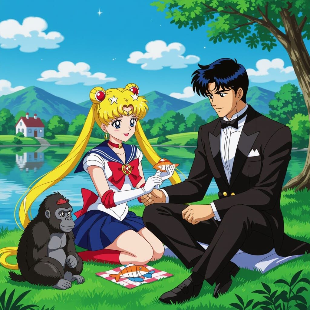 Sailor Moon: Usagi and Mamoru's Lakeside Picnic
