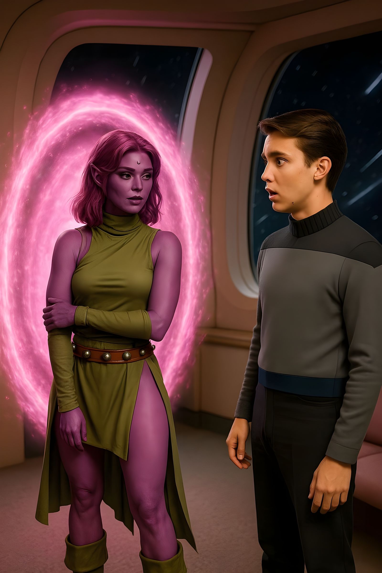 Blink Teleports Behind Surprised Wesley Crusher