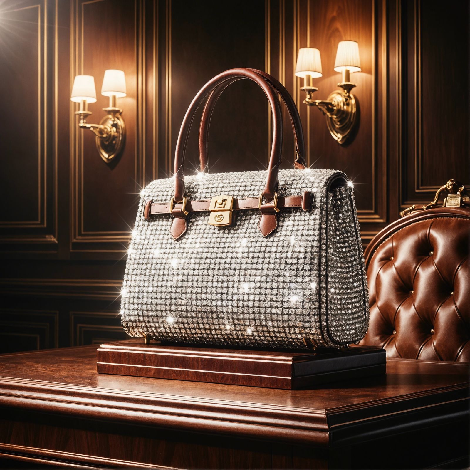 Diamond Handbag: Luxurious Modern Design in Product Photogra...