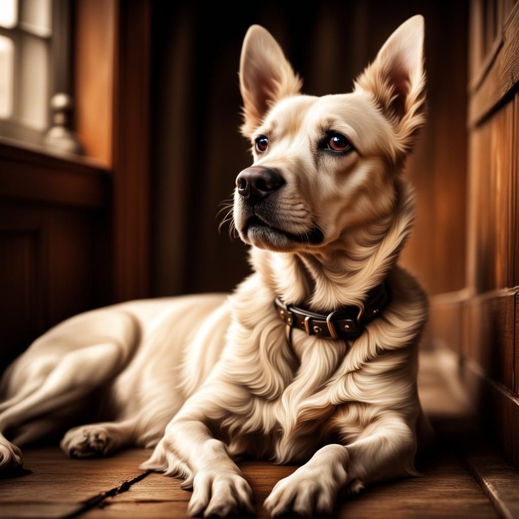 Hyperrealistic Dog Portrait in High Definition