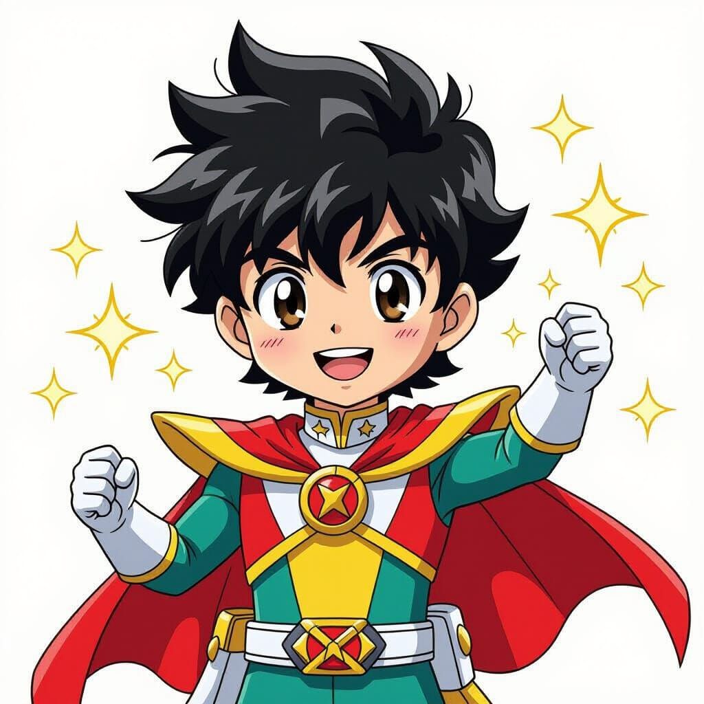Cute Super Sentai Hero Ready to Save the Day