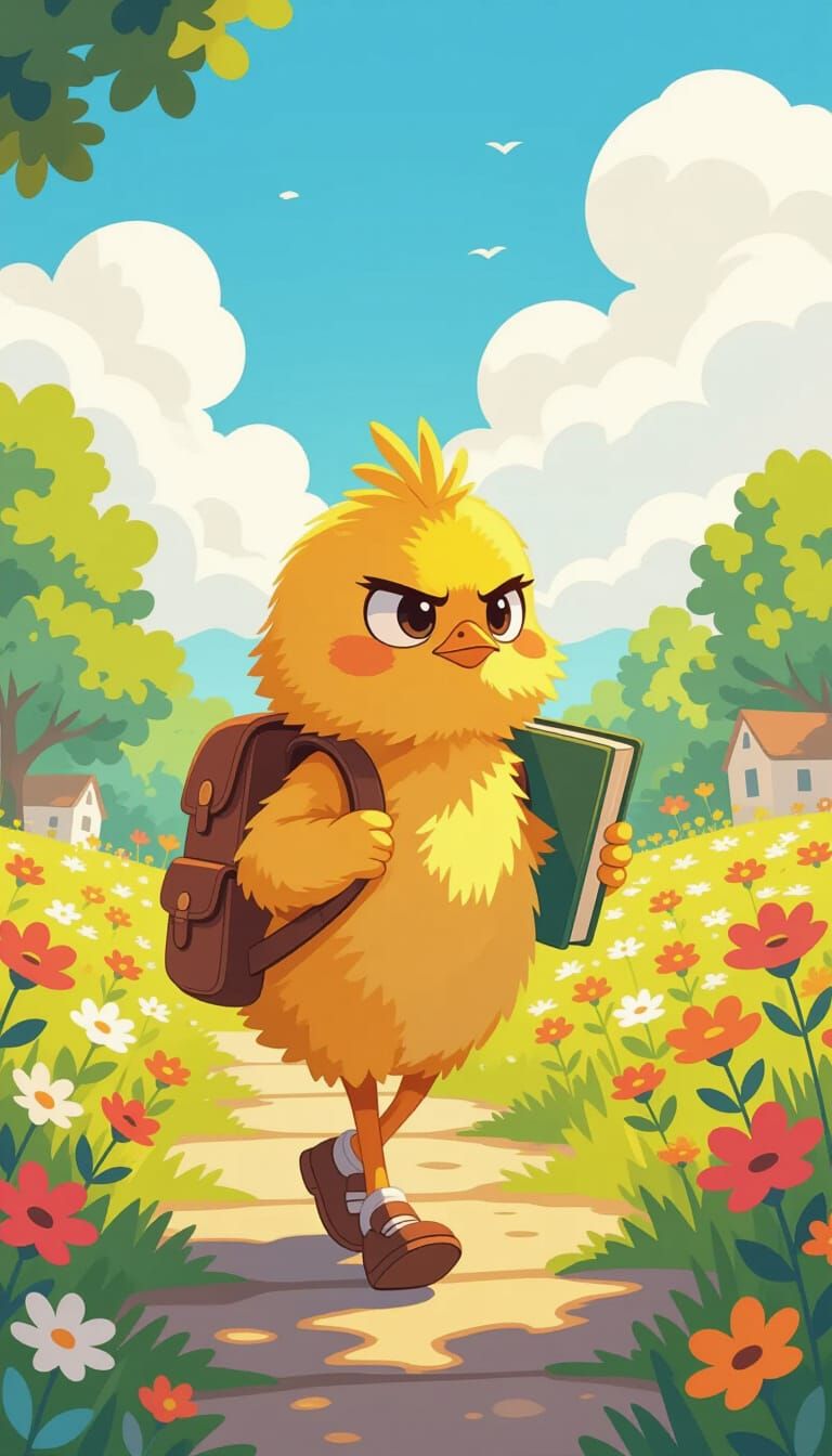 Grumpy Chick's Unhappy Walk to School