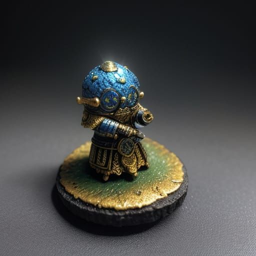 Hyperrealistic Miniature Scene with Golden Hour Lighting