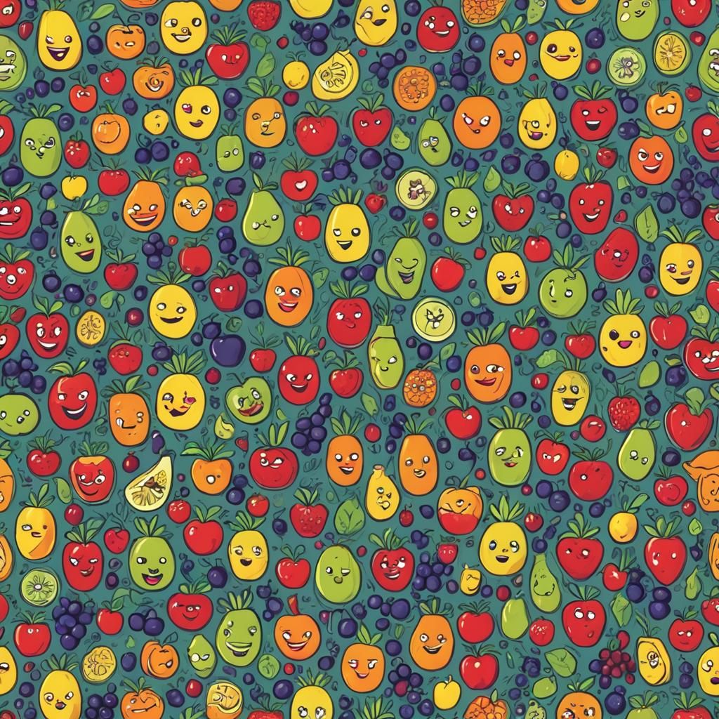 AI Generated Image of Fruit People