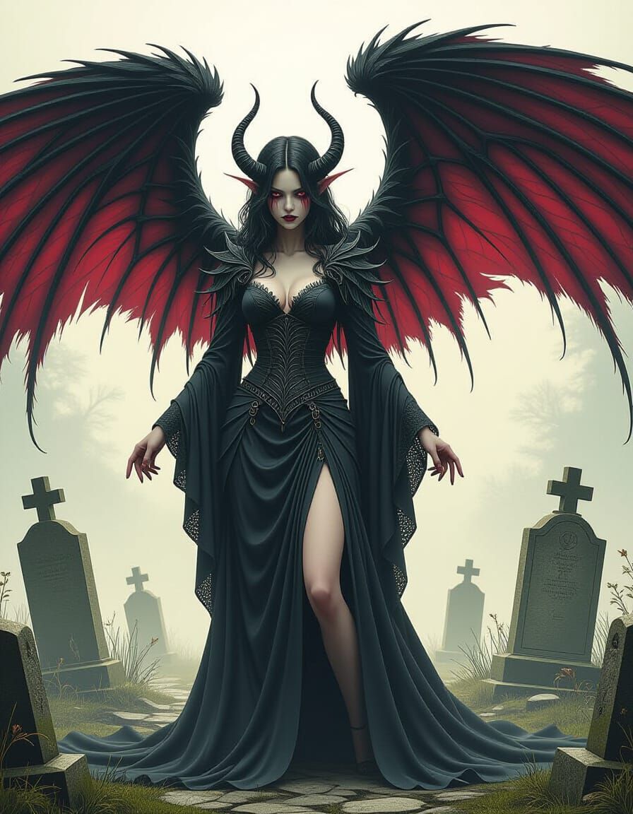 Dark Fantasy: Undead Angels and Fairies in Manga Style