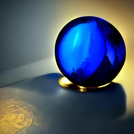Lapis Lazuli Sphere Floating in Space