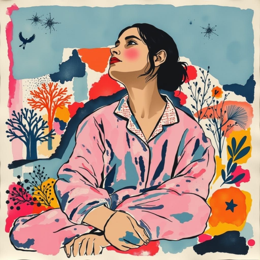 Person in Pajamas Crossing Into 2026 with Pillow