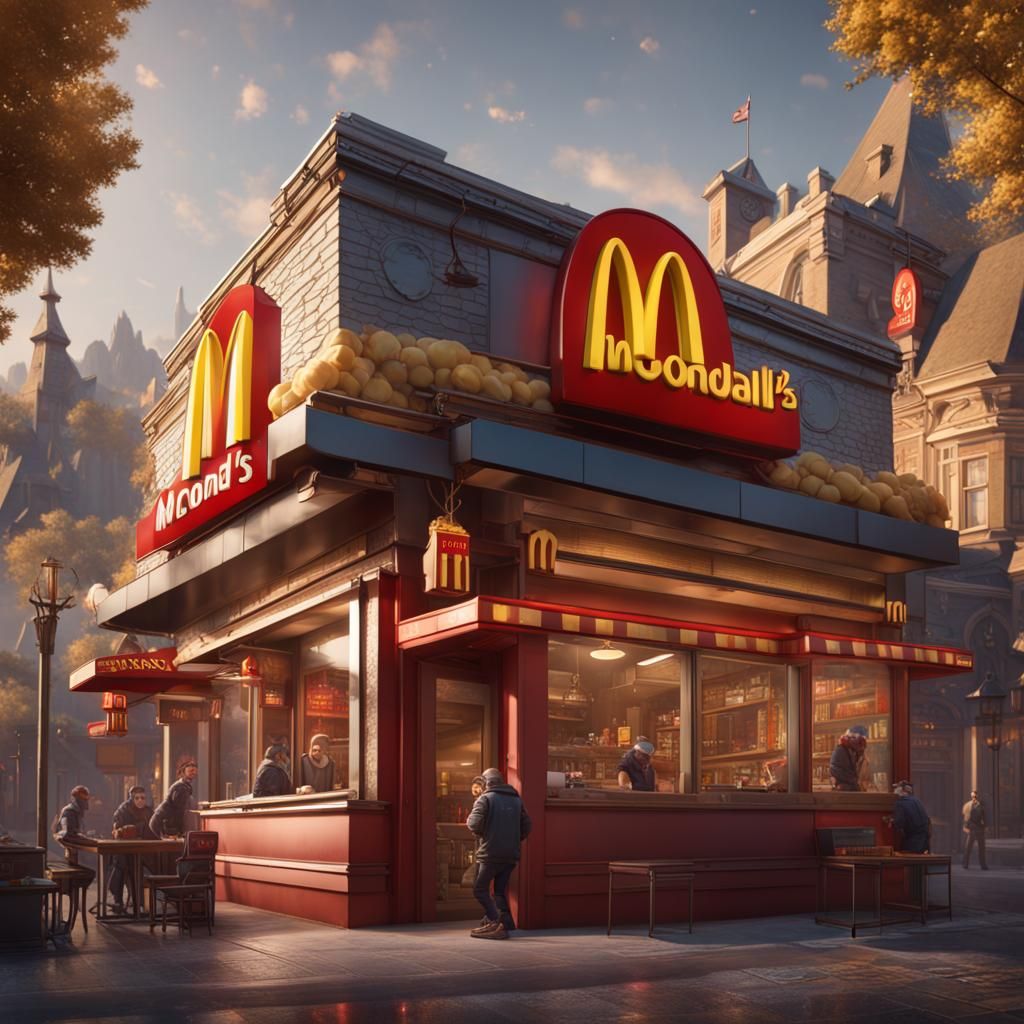 McDonald's Employee: Detailed Fantasy Concept Art