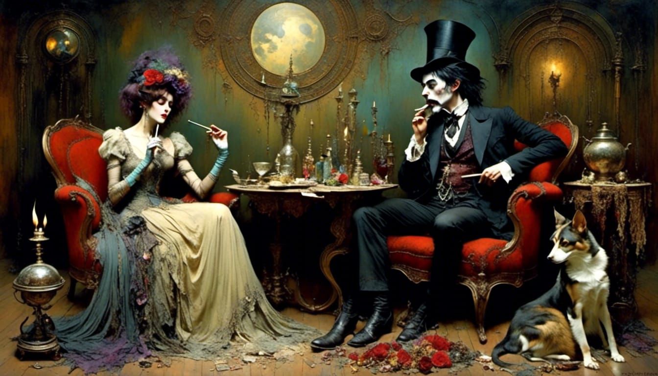 Trompe L'oeil Painting: Cigarette Blues