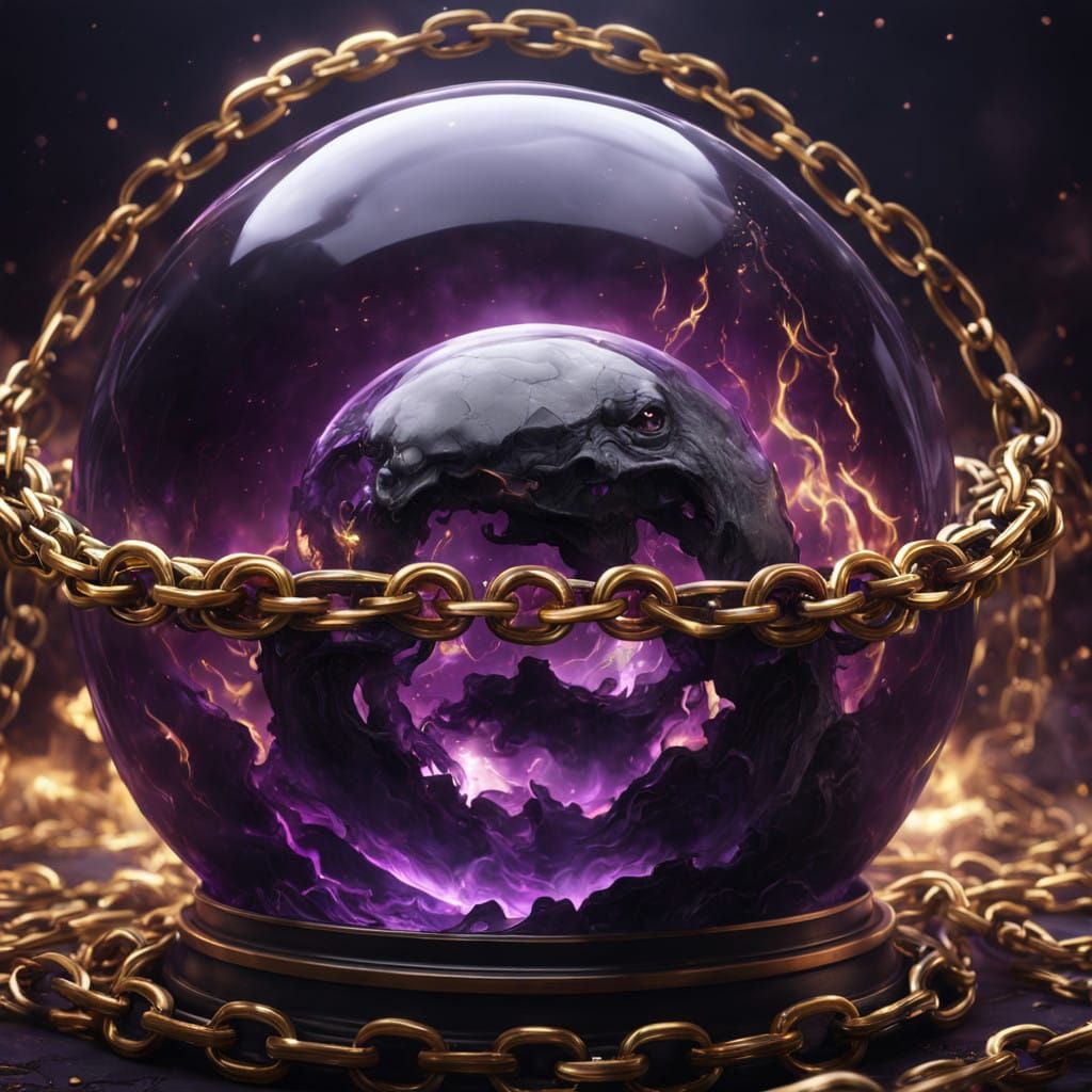 Fantastical Djin Trapped in a Crystal Ball