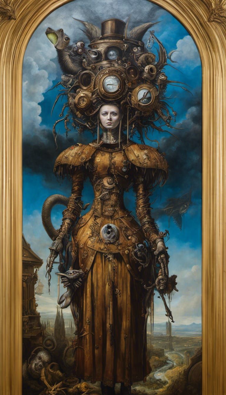 Steampunk Monster in Post-Apocalyptic Wonderland