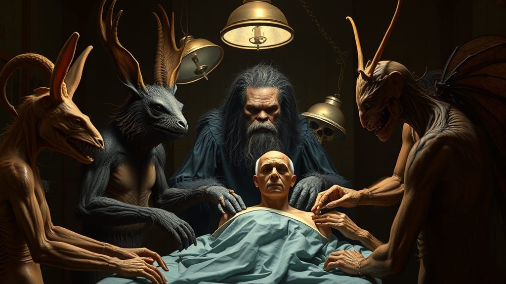 Taxidermied Cryptids Perform Surreal Brain Surgery on Freud ...