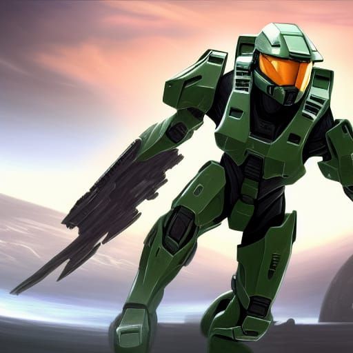 Master Chief and Evangelion Kickflip: Detailed Matte Paintin...