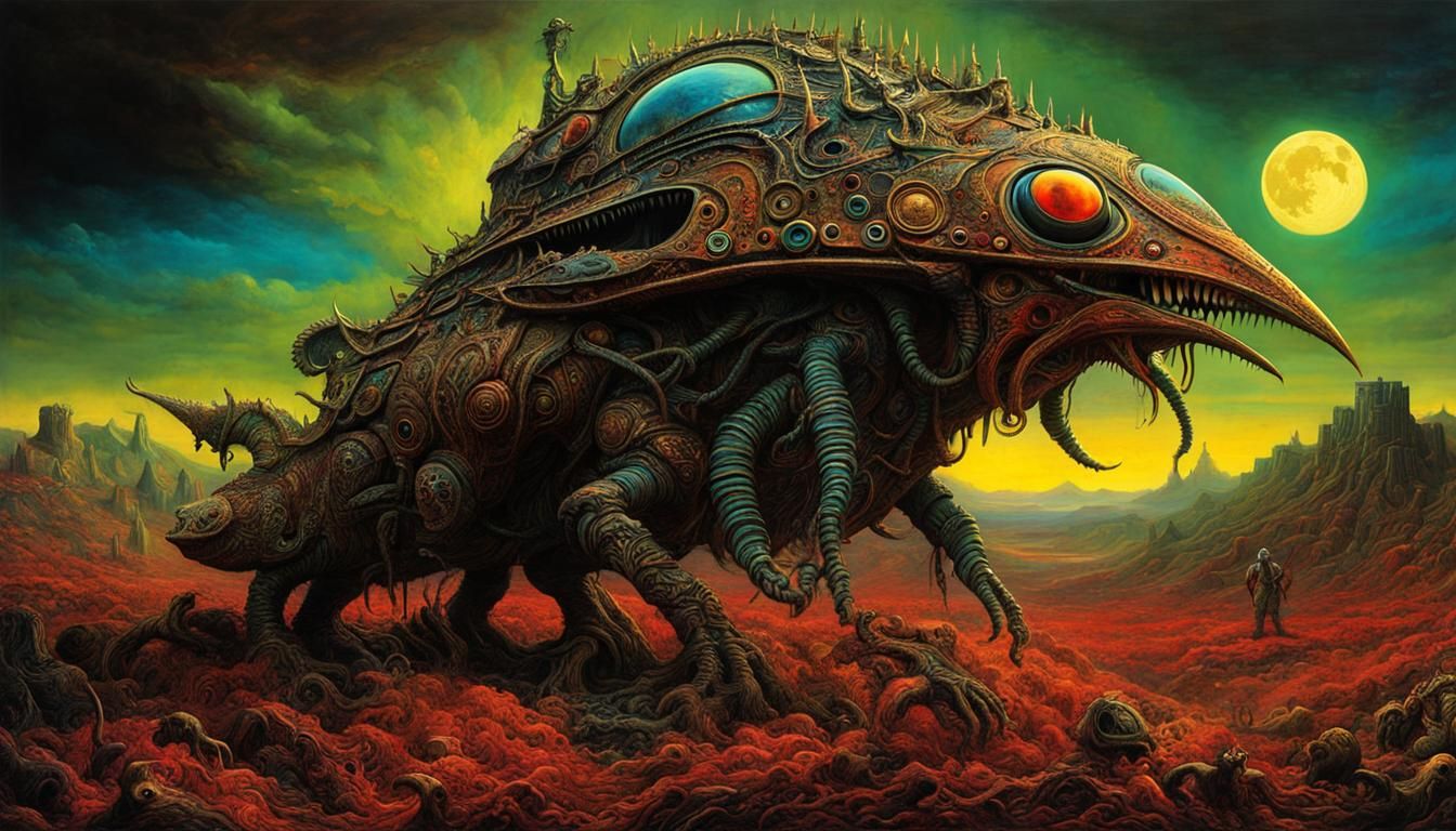 Monster Mashup in Surreal Steampunk Style