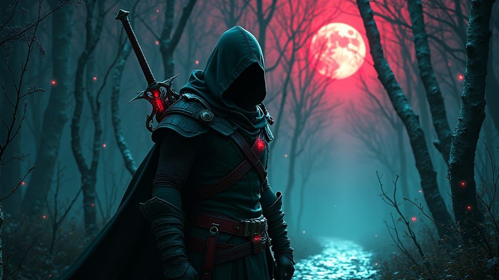 Be silent. I hear something in teh woods.