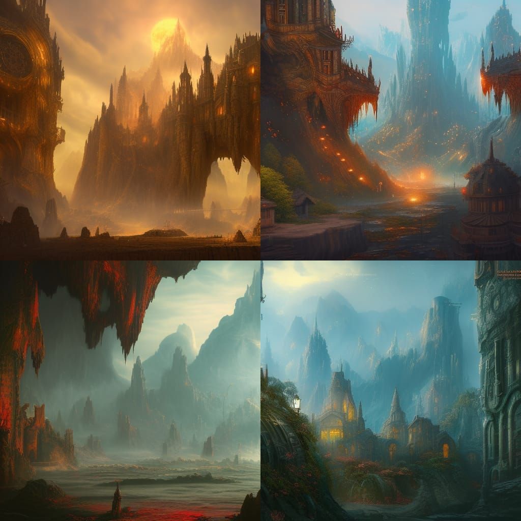 Fantastical Matte Painting in Deep Color