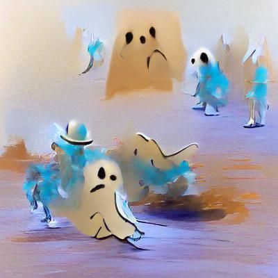 Cute Cartoon Ghost Character