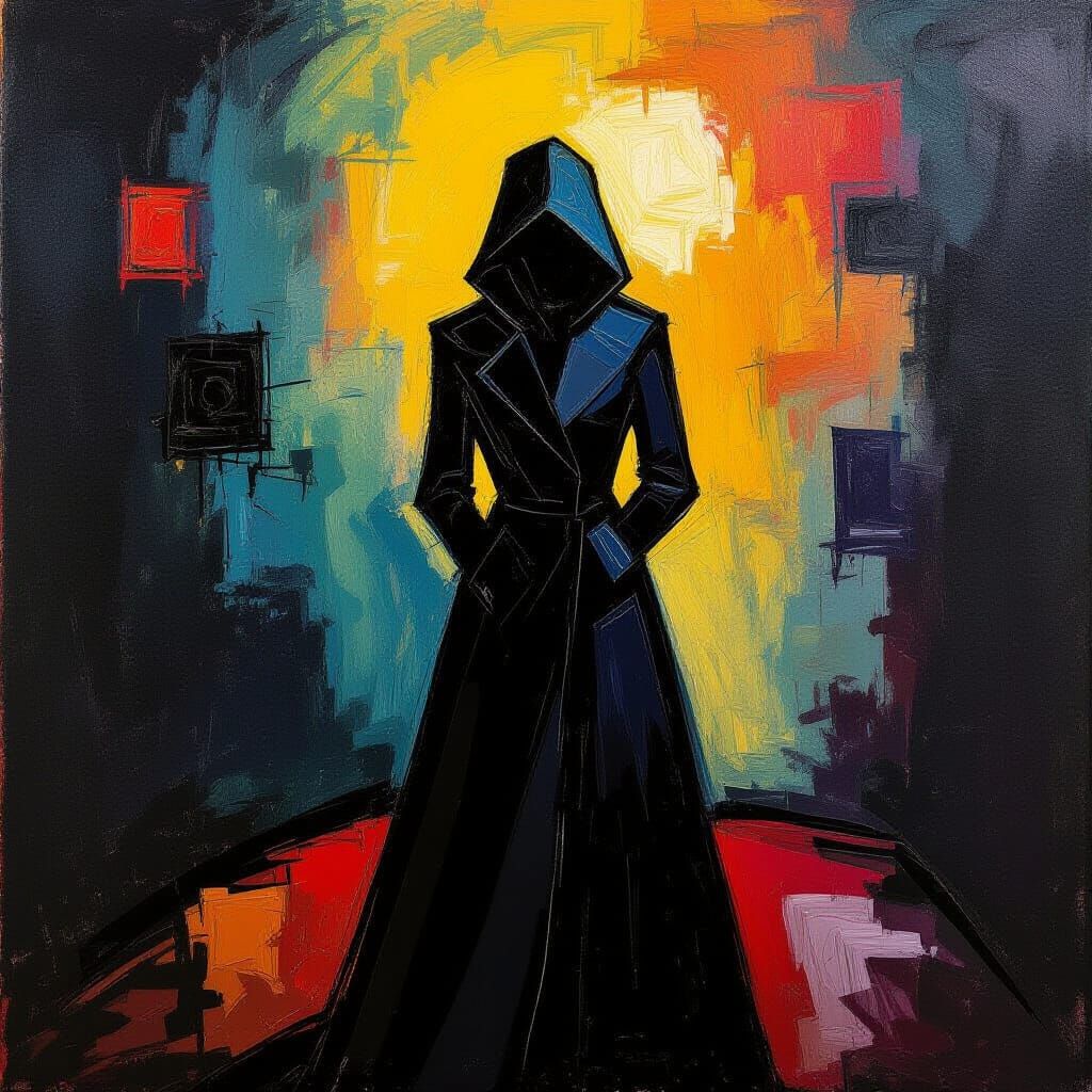 Woman in Darkness: An Expressionist Painting
