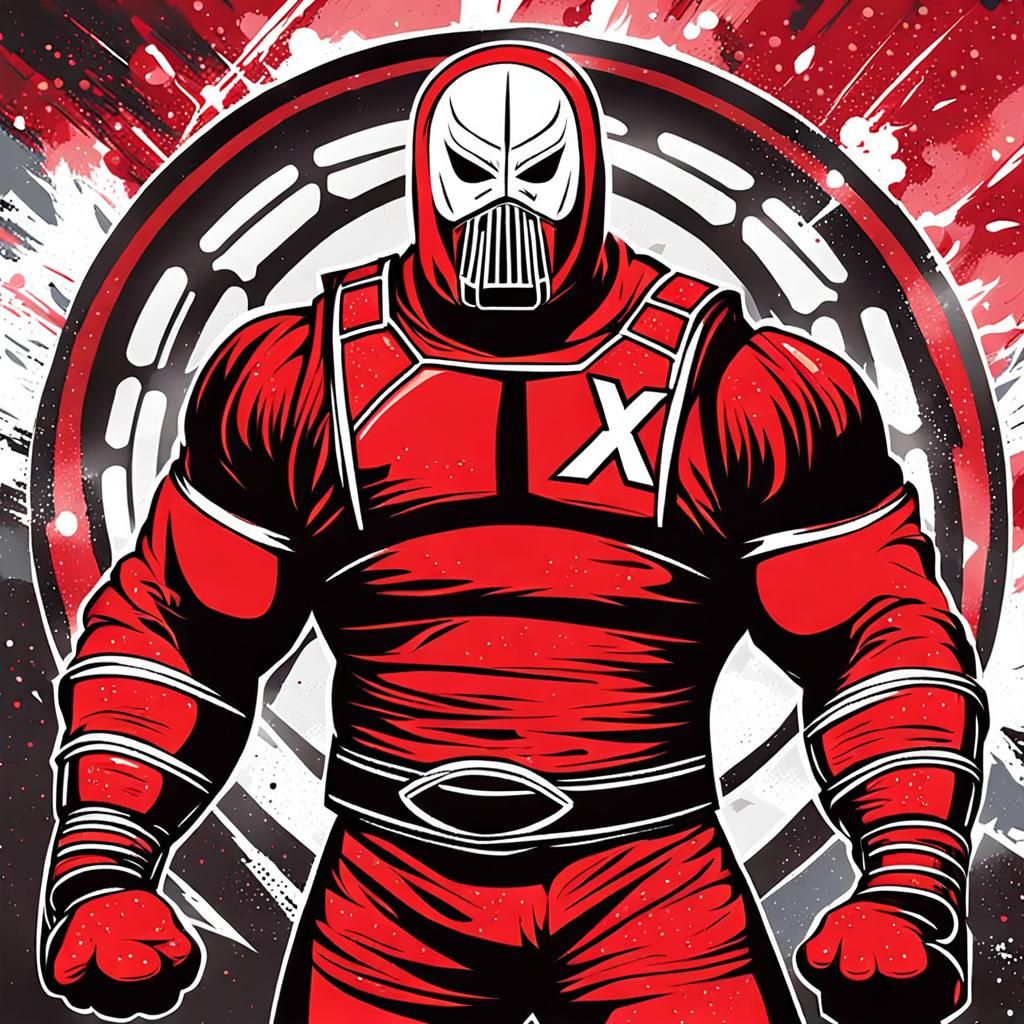 Juggernaut as Luchador with Red Iron Mask