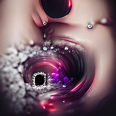 Dark Hole Reveals Beautiful Crystal in HD
