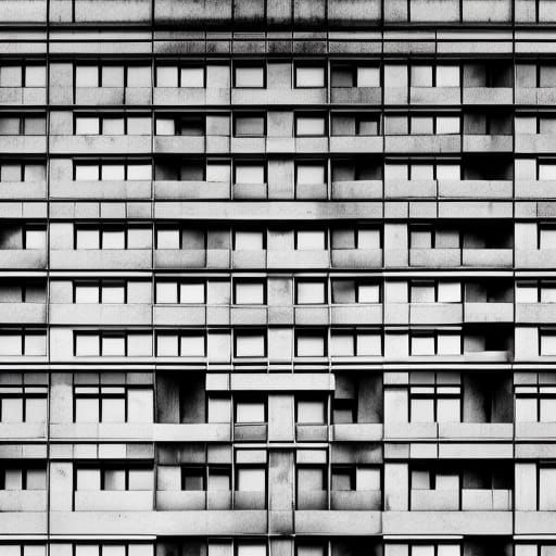 Han Solo in Brutalist Architecture, Corbijn Style