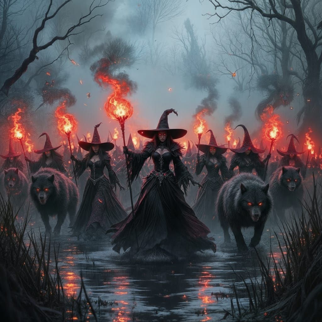 Evil Fairies and Witches Rise from Swamp