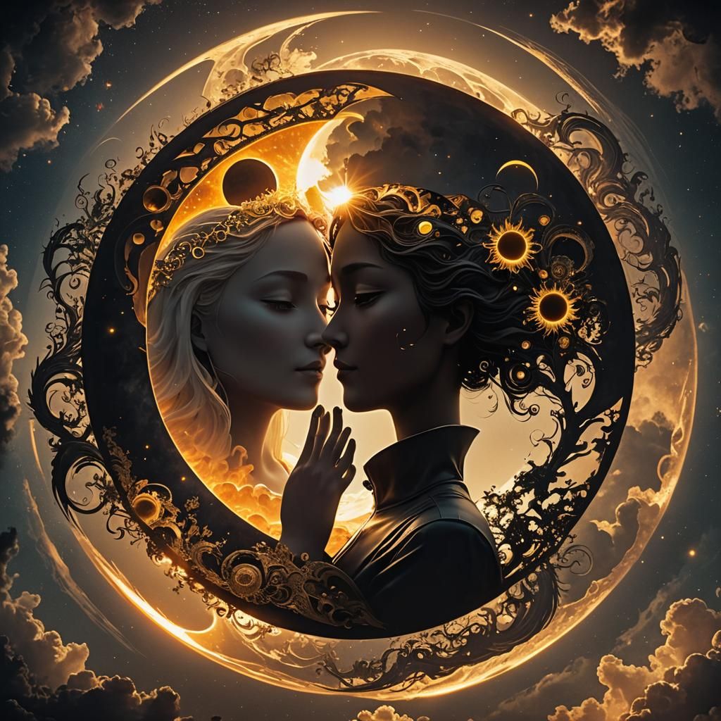 Yin Yang Solar Eclipse Fantasycore Art
