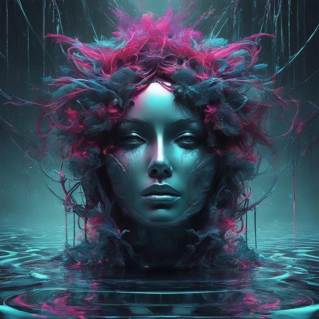 Medusa 3D Render in Russ Mills Style