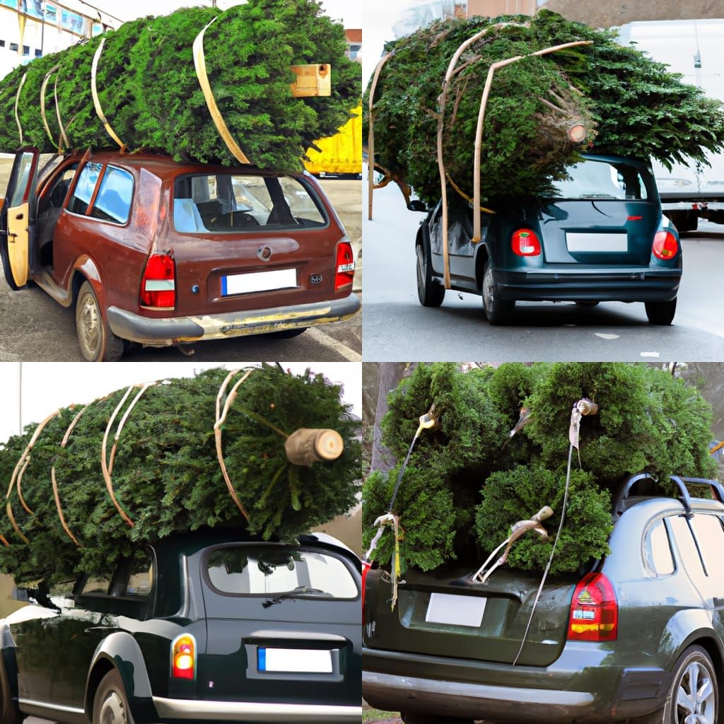Volkswagen Beetle Delivers Christmas Trees