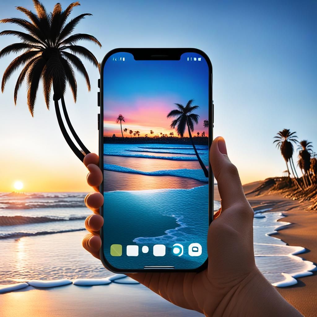 Taking a Palm Tree Picture