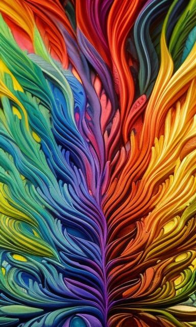 Intricate Tree Flowers in Detailed Digital Painting