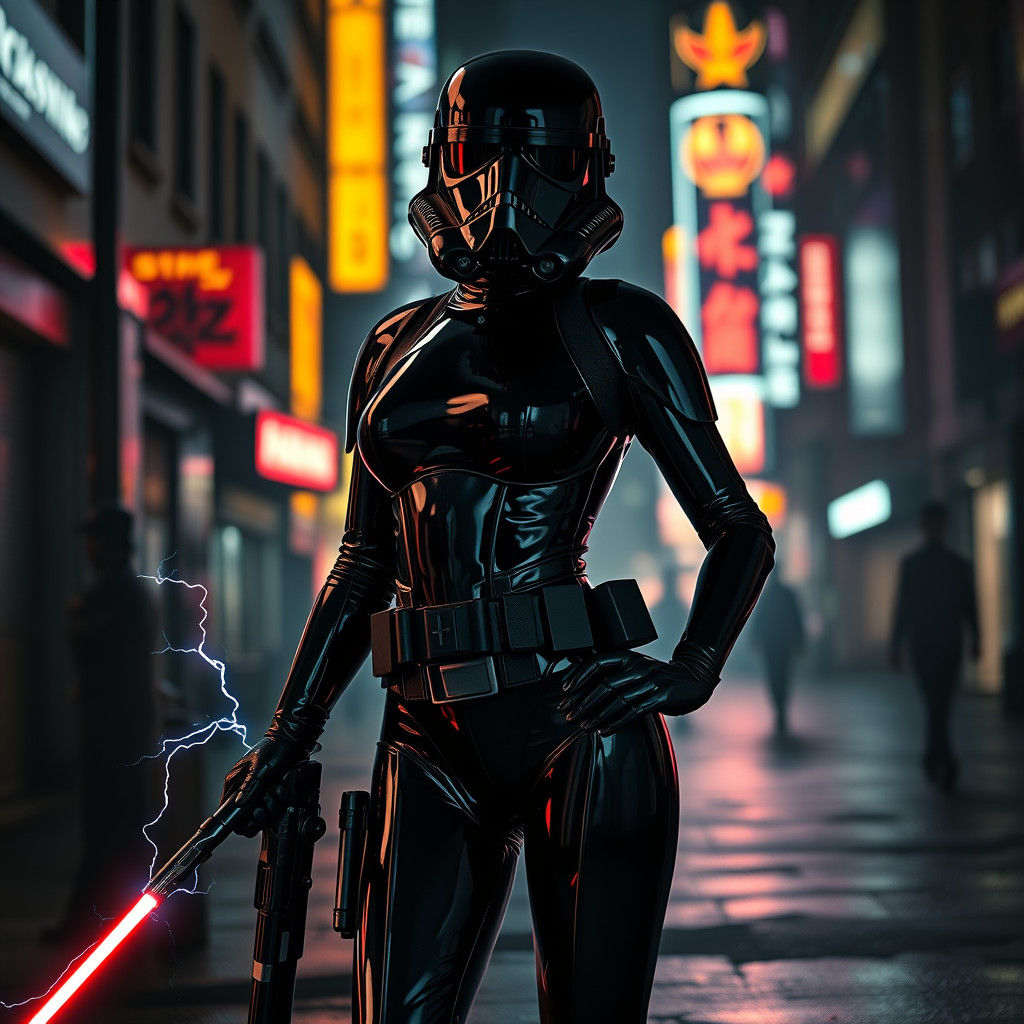 black latex stormtrooper