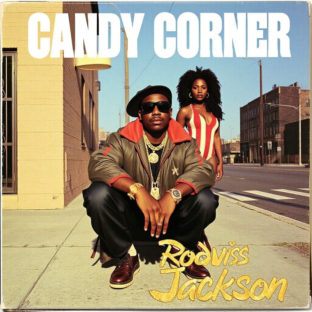 Retro Hip-Hop Album Cover in 80s Style