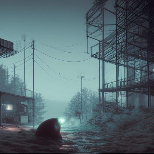 Detailed Scream Face in Biopunk Style