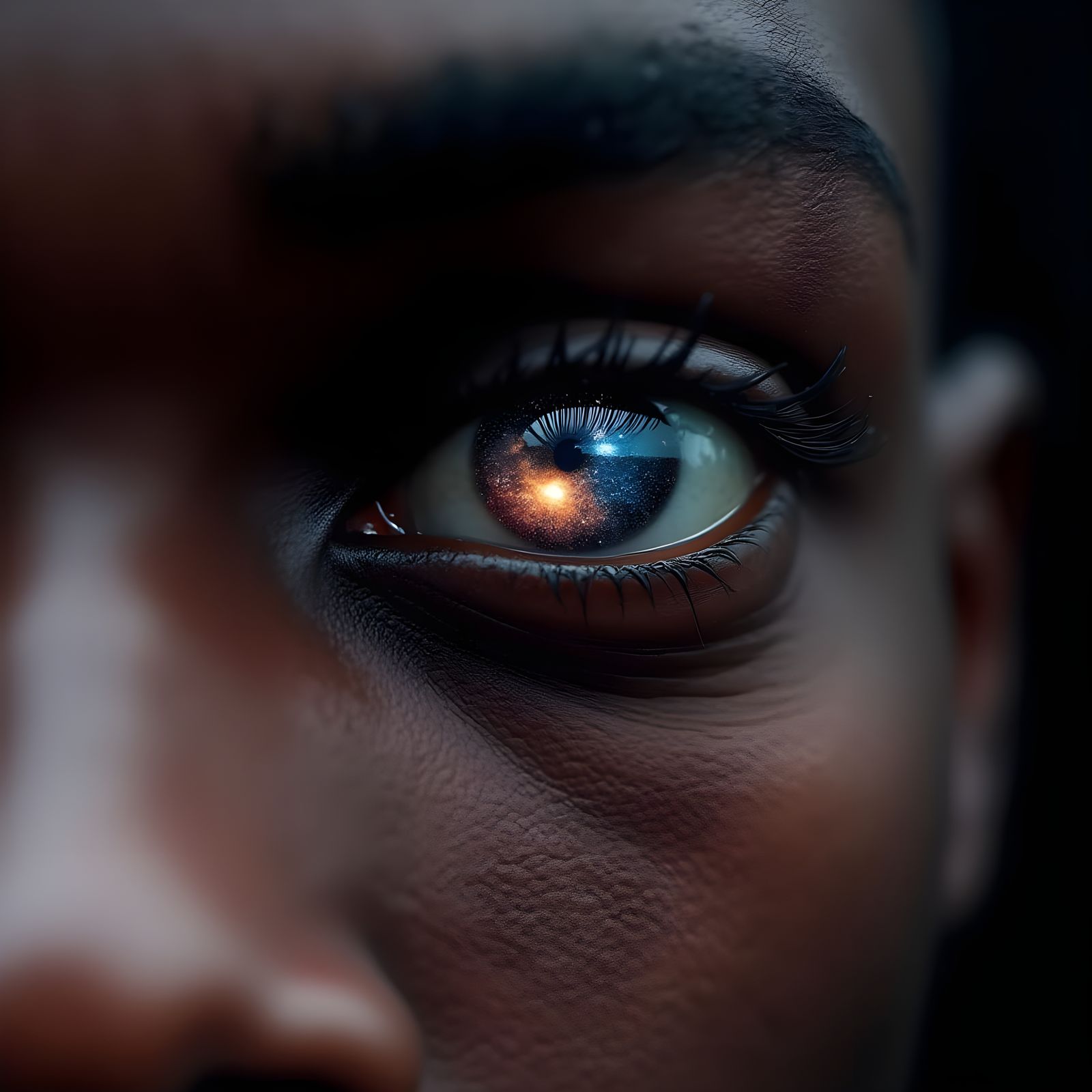 Nebula Reflected in a Black Man's Eye