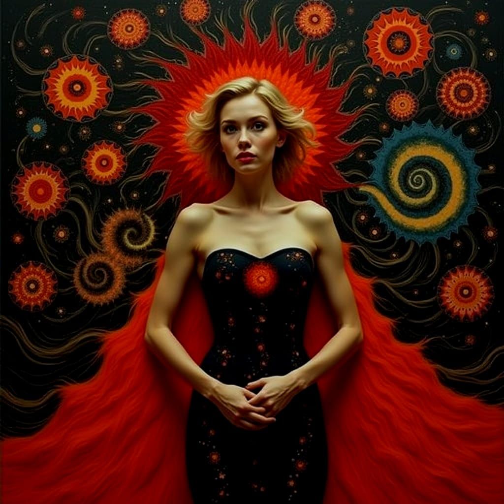 Abstract Swirling Vortex Motion in Digital Art