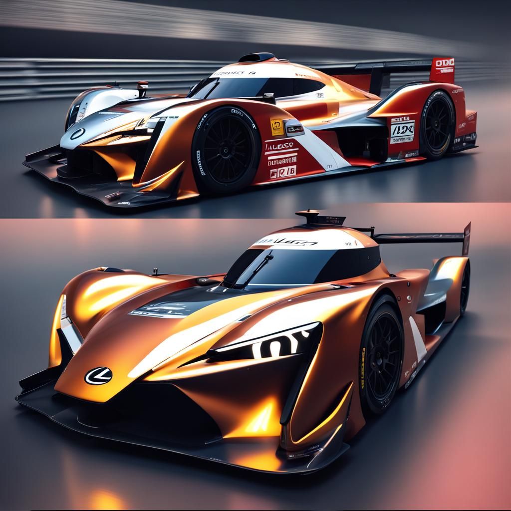 Lexus Hypercar at Le Mans, Ultrarealistic Splash Art
