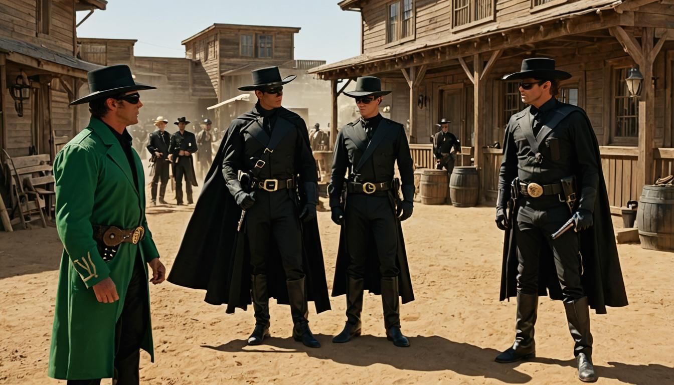 Zorro, Green Hornet, and Lone Ranger Meeting