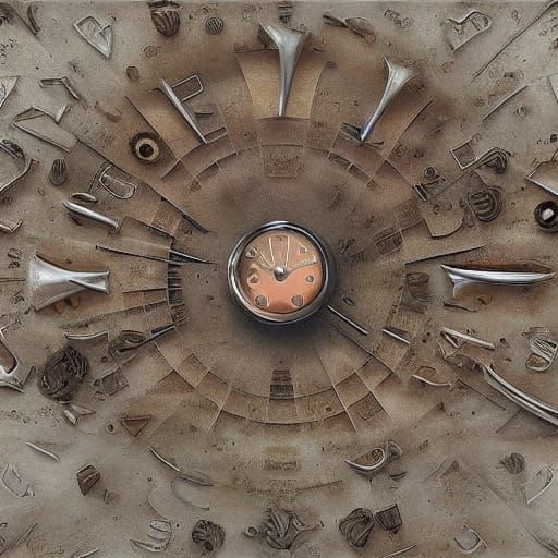 Surreal Desert Landscape with Melting Clocks in Digital Art
