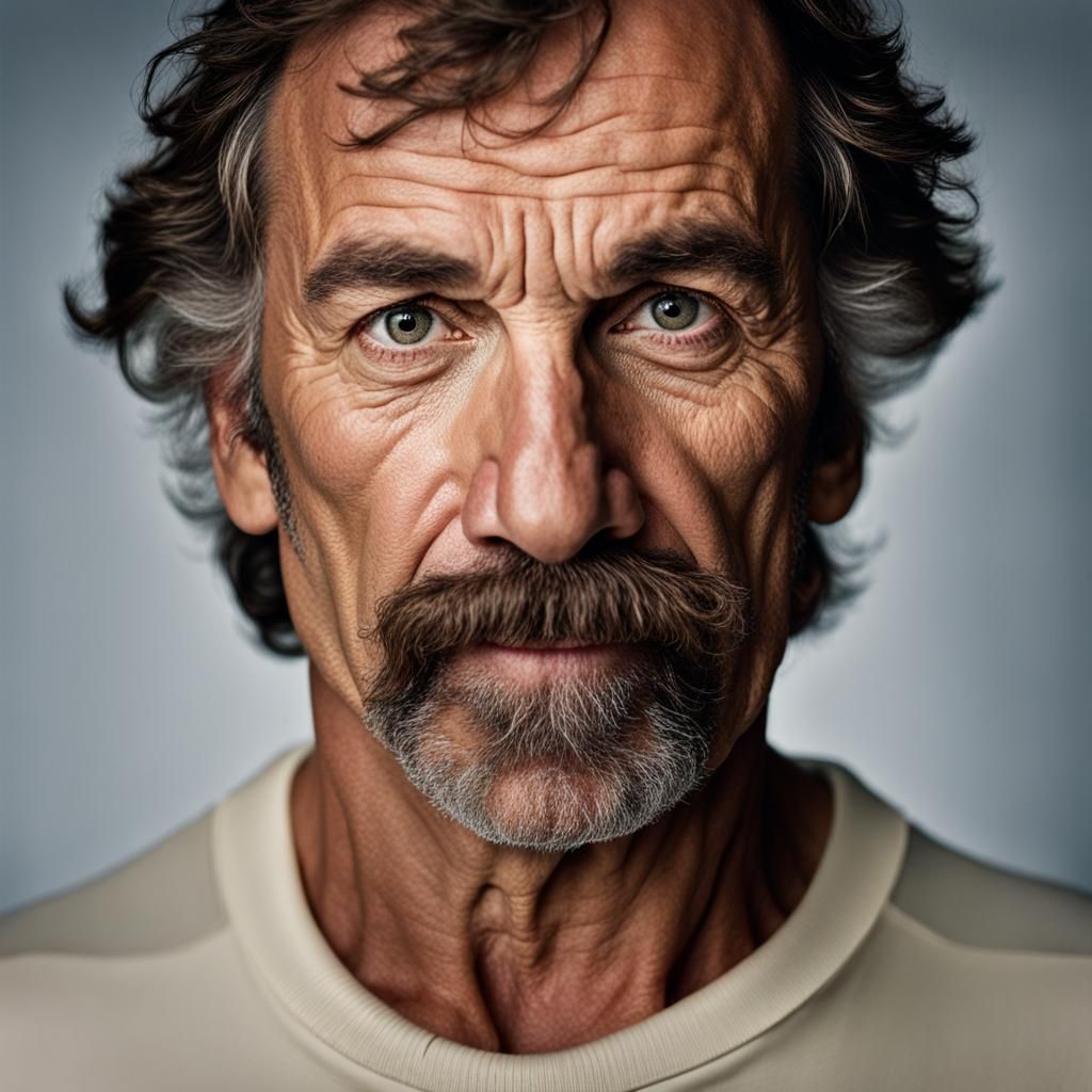 Hairy 50-Year-Old Trainer Portrait