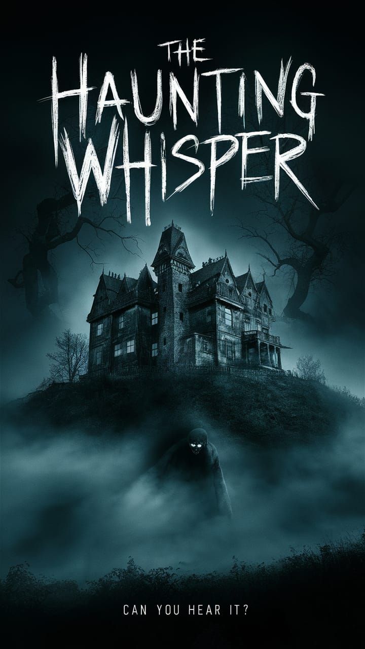 Eerie Mansion Horror Movie Poster: The Haunting Whisper
