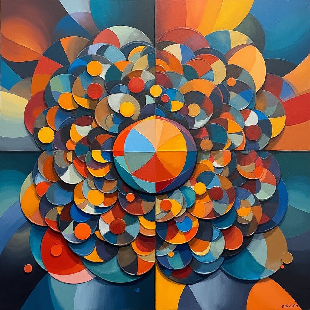 Abstract Artwork Symbolizing Perfection and Brilliance